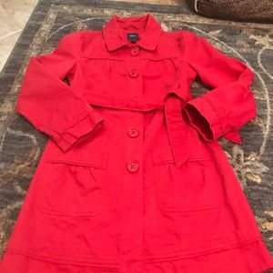 Kids Red Trench coat